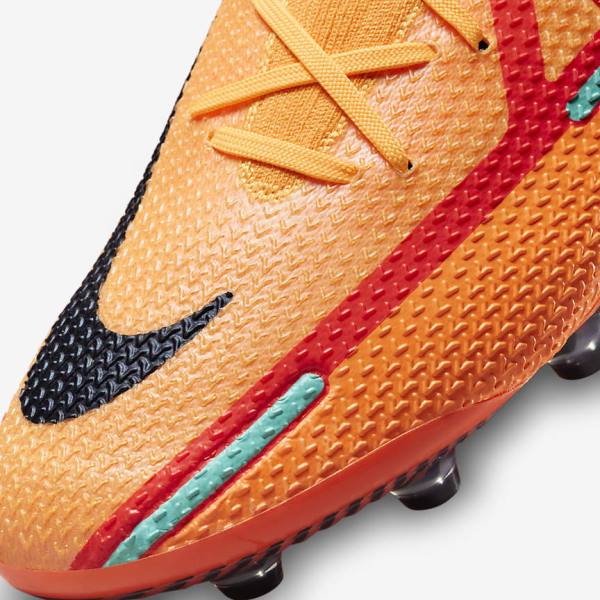 Nike Phantom GT2 Elite AG-Pro Artificial-Grass Fußballschuhe Damen Orange Hellrot Schwarz | NK289QTV