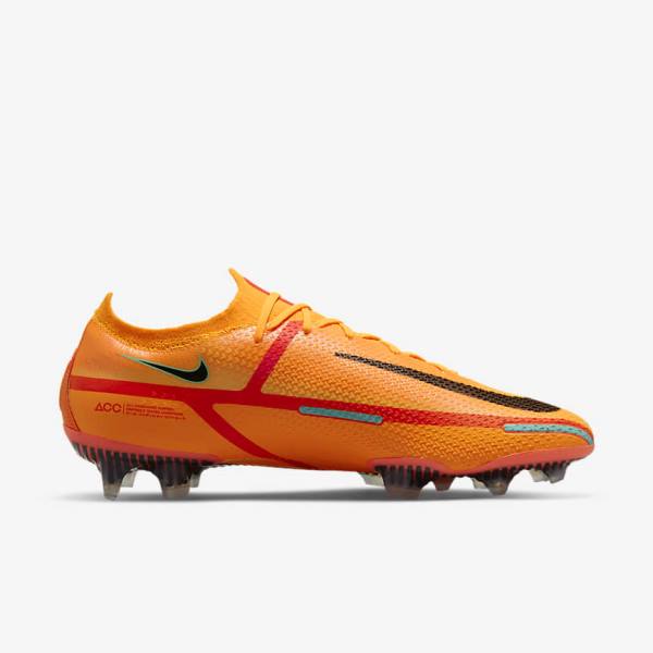 Nike Phantom GT2 Elite FG Firm-Ground Fußballschuhe Damen Orange Hellrot Schwarz | NK297LZE