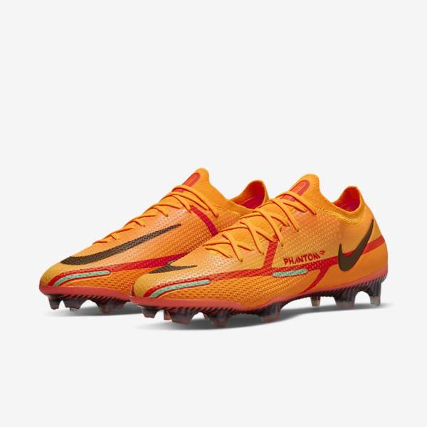 Nike Phantom GT2 Elite FG Firm-Ground Fußballschuhe Damen Orange Hellrot Schwarz | NK297LZE