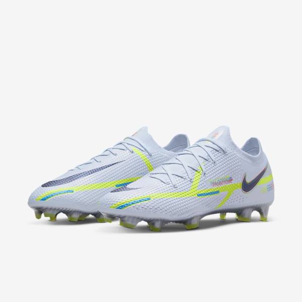 Nike Phantom GT2 Elite FG Firm-Ground Fußballschuhe Damen Grau Hellblau | NK529QTW