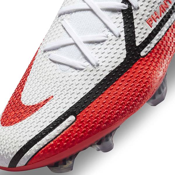 Nike Phantom GT2 Elite FG Firm-Ground Fußballschuhe Herren Weiß Schwarz Hellrot | NK734UDF