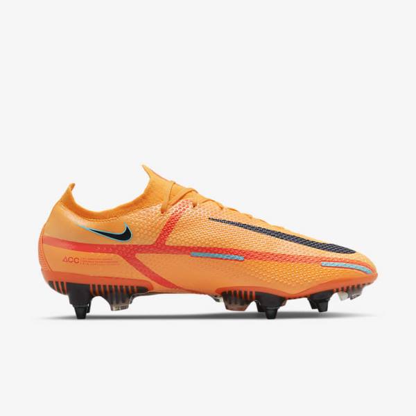 Nike Phantom GT2 Elite SG-Pro AC Soft-Ground Fußballschuhe Damen Orange Hellrot Schwarz | NK185NBU