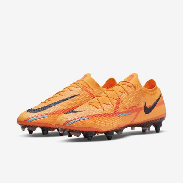 Nike Phantom GT2 Elite SG-Pro AC Soft-Ground Fußballschuhe Damen Orange Hellrot Schwarz | NK185NBU