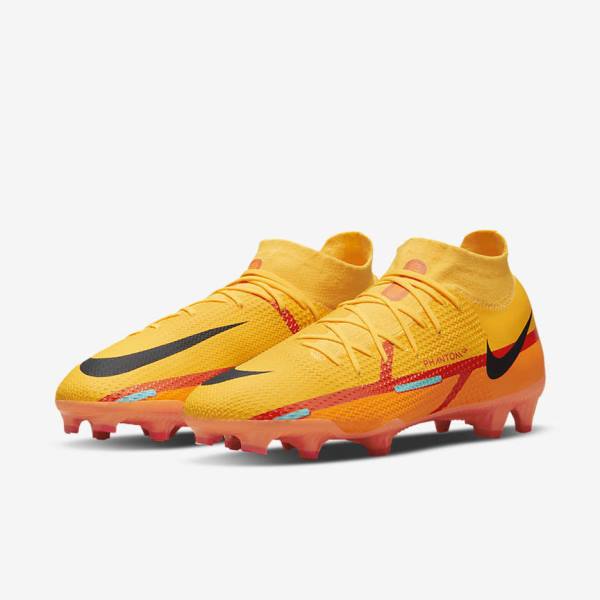 Nike Phantom GT2 Pro Dynamic Fit FG Firm-Ground Fußballschuhe Herren Orange Hellrot Schwarz | NK726XUN