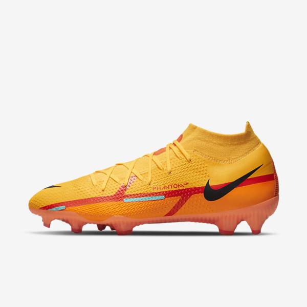 Nike Phantom GT2 Pro Dynamic Fit FG Firm-Ground Fußballschuhe Herren Orange Hellrot Schwarz | NK726XUN