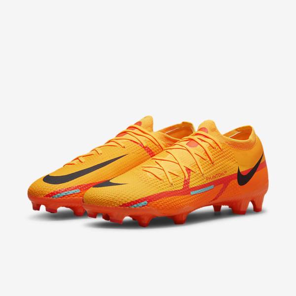 Nike Phantom GT2 Pro FG Firm-Ground Fußballschuhe Damen Orange Hellrot Schwarz | NK136TPU