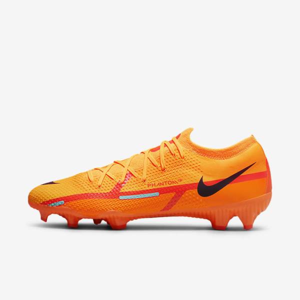 Nike Phantom GT2 Pro FG Firm-Ground Fußballschuhe Damen Orange Hellrot Schwarz | NK136TPU