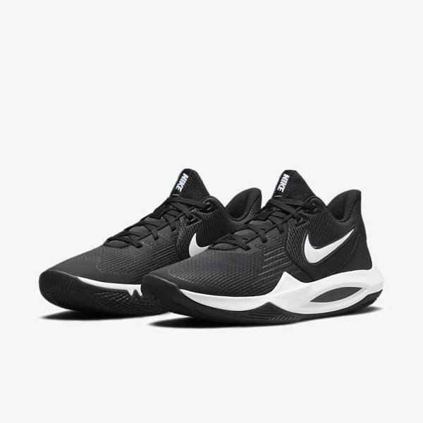 Nike Precision 5 Basketballschuhe Herren Schwarz Dunkelgrau Weiß | NK208ZVQ