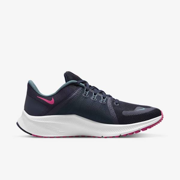 Nike Quest 4 Straßen Laufschuhe Damen Blau Grau Grün Weiß Rosa | NK543HVS