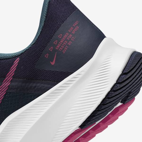 Nike Quest 4 Straßen Laufschuhe Damen Blau Grau Grün Weiß Rosa | NK543HVS