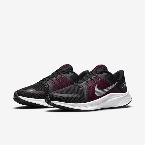 Nike Quest 4 Straßen Laufschuhe Damen Schwarz Dunkelgrau Weiß | NK536GSX