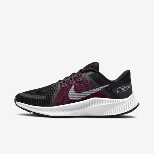 Nike Quest 4 Straßen Laufschuhe Damen Schwarz Dunkelgrau Weiß | NK536GSX