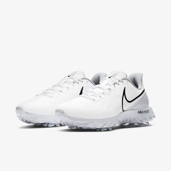 Nike React Infinity Pro Golfschuhe Damen Weiß Metal Platin Schwarz | NK645NUT