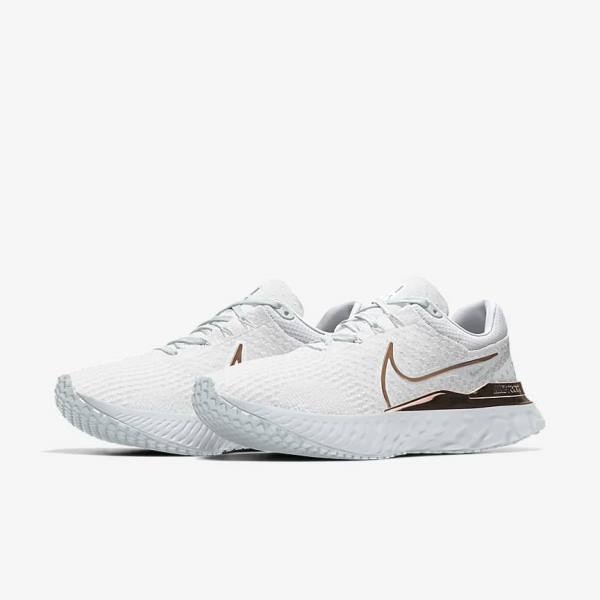 Nike React Infinity Run 3 By You Custom Straßen Laufschuhe Damen Weiß | NK085BAJ