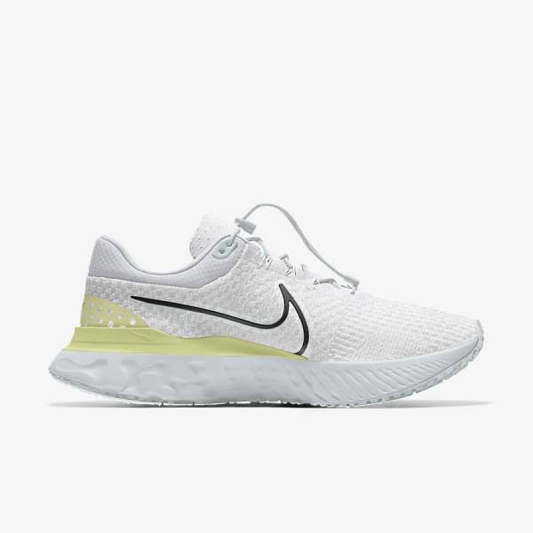 Nike React Infinity Run 3 By You Custom Straßen Laufschuhe Herren Weiß | NK682YTD