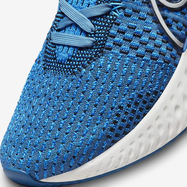 Nike React Infinity Run Flyknit 3 Straßen Laufschuhe Herren Blau Schwarz | NK103YXC