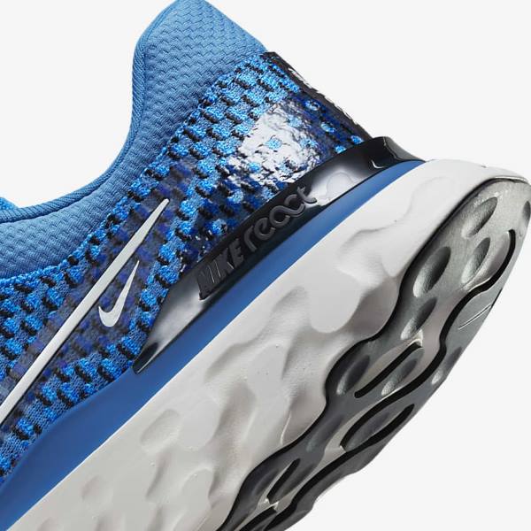 Nike React Infinity Run Flyknit 3 Straßen Laufschuhe Herren Blau Schwarz | NK103YXC