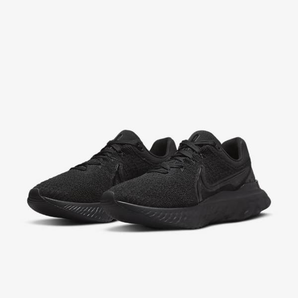 Nike React Infinity Run Flyknit 3 Straßen Laufschuhe Damen Schwarz | NK429ECD