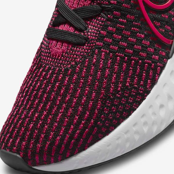 Nike React Infinity Run Flyknit 3 Straßen Laufschuhe Herren Schwarz Grün Rot | NK518ENI