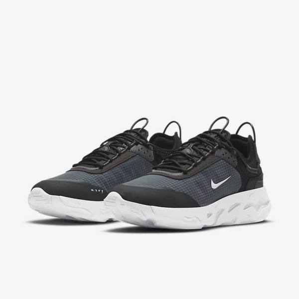 Nike React Live Sneakers Herren Schwarz Dunkelgrau Weiß | NK423PVD