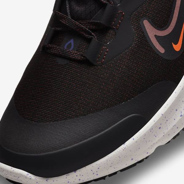 Nike React Miler 2 Shield Weatherised Straßen Laufschuhe Herren Schwarz Orange Indigo | NK093VTF