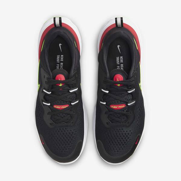 Nike React Miler 2 Straßen Laufschuhe Herren Schwarz Rot Weiß Grün | NK391IYG