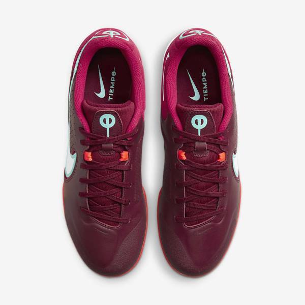 Nike React Tiempo Legend 9 Pro IC Indoor-Court Fußballschuhe Damen Rot Hellrot Weiß | NK609STP