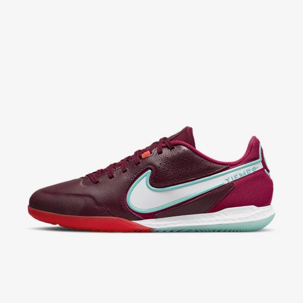 Nike React Tiempo Legend 9 Pro IC Indoor-Court Fußballschuhe Damen Rot Hellrot Weiß | NK609STP