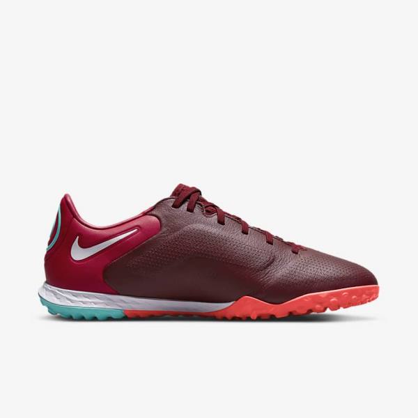 Nike React Tiempo Legend 9 Pro TF Turf Fußballschuhe Damen Rot Hellrot Weiß | NK563BGI