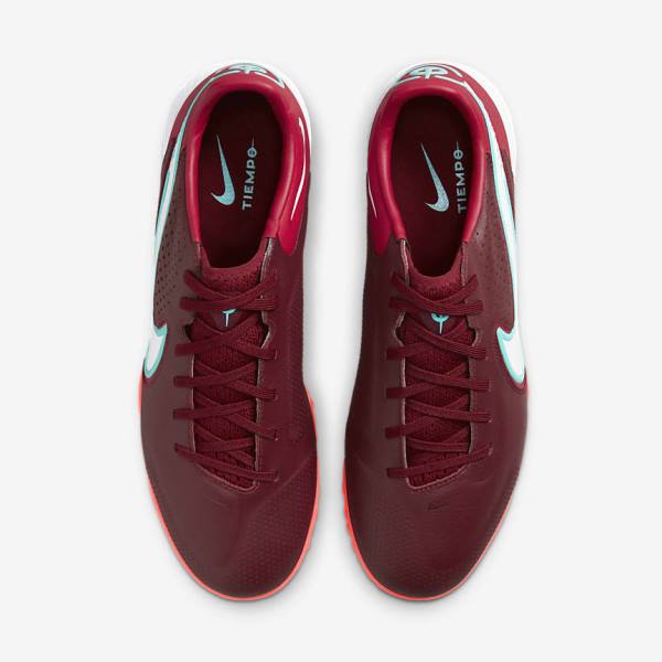 Nike React Tiempo Legend 9 Pro TF Turf Fußballschuhe Damen Rot Hellrot Weiß | NK563BGI