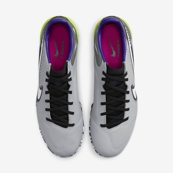 Nike React Tiempo Legend 9 Pro TF Turf Fußballschuhe Damen Hellgrau Weiß | NK825FXM