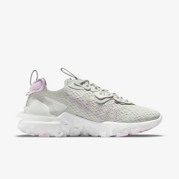 Nike React Vision Sneakers Damen Hellbeige Weiß Rosa | NK041VDT