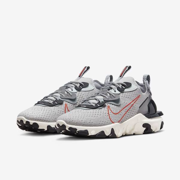 Nike React Vision Sneakers Herren Grau Hellgrau Orange | NK245YOC