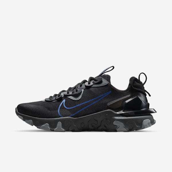 Nike React Vision Sneakers Herren Schwarz Dunkelgrau Königsblau | NK261LID