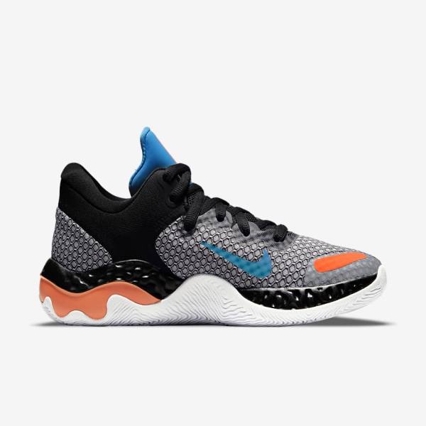 Nike Renew Elevate 2 Basketballschuhe Damen Schwarz Weiß Orange Hellblau | NK462WNC