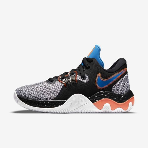 Nike Renew Elevate 2 Basketballschuhe Herren Schwarz Weiß Orange Hellblau | NK970JKW