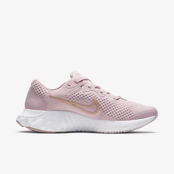 Nike Renew Run 2 Straßen Laufschuhe Damen Helllila Weiß Metal Rot Braun | NK629FJY