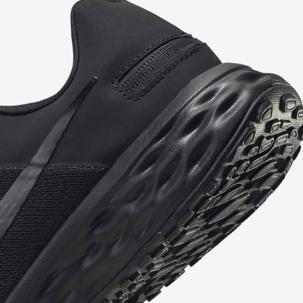 Nike Revolution 6 FlyEase Next Nature Easy On-Off Straßen Laufschuhe Herren Schwarz Dunkelgrau | NK318AMR