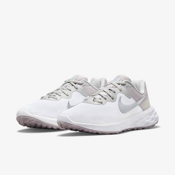 Nike Revolution 6 Next Nature Premium Straßen Laufschuhe Damen Weiß Grau | NK695XUJ