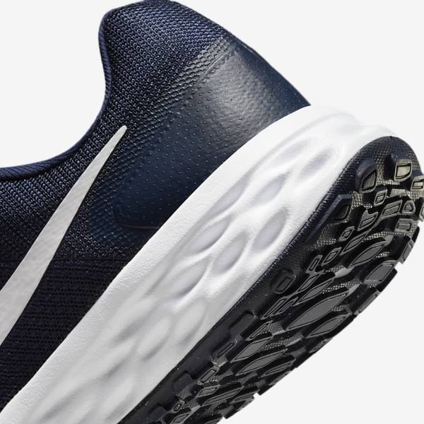 Nike Revolution 6 Next Nature Straßen Laufschuhe Herren Navy Schwarz Weiß | NK261RCZ