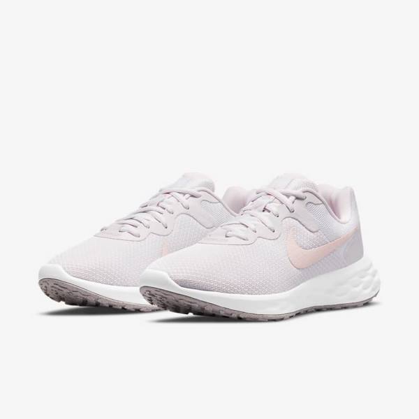 Nike Revolution 6 Next Nature Straßen Laufschuhe Damen Helllila Weiß | NK421ZHR