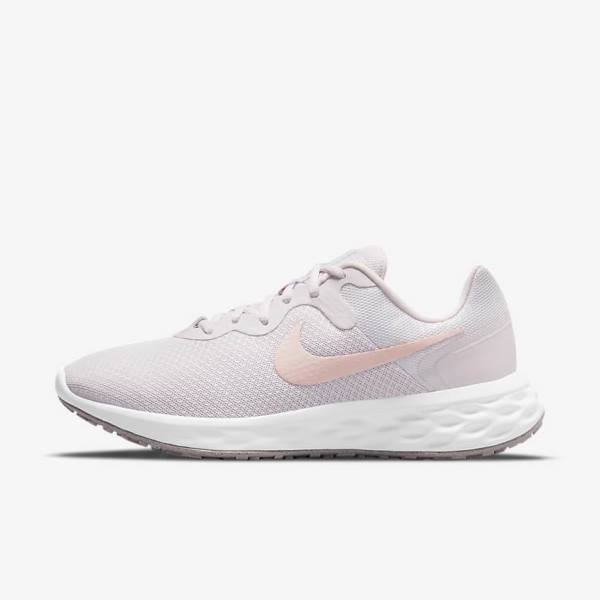 Nike Revolution 6 Next Nature Straßen Laufschuhe Damen Helllila Weiß | NK421ZHR