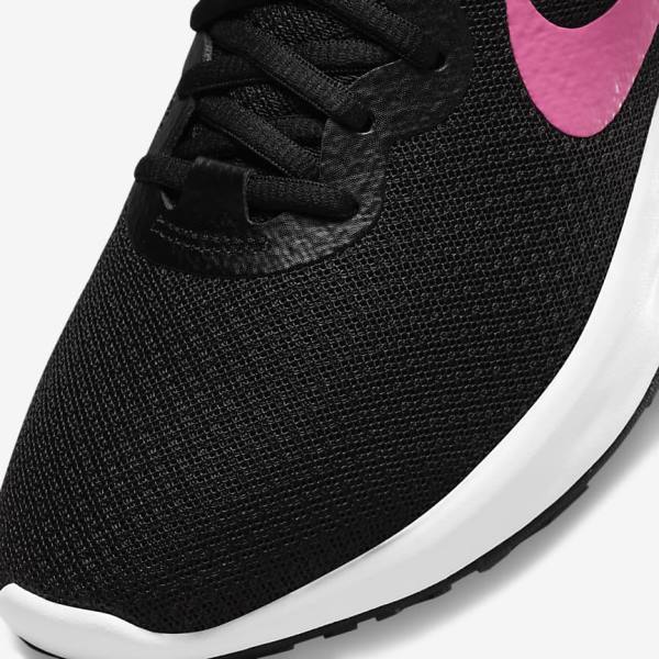 Nike Revolution 6 Next Nature Straßen Laufschuhe Damen Schwarz Grau Rosa | NK623XBM