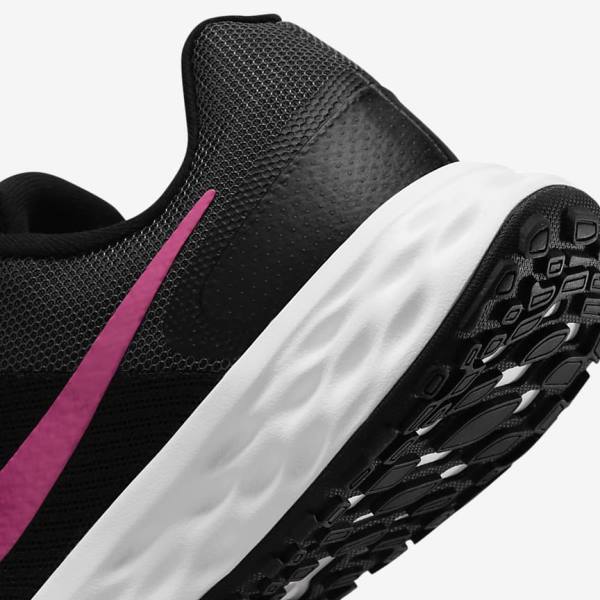 Nike Revolution 6 Next Nature Straßen Laufschuhe Damen Schwarz Grau Rosa | NK623XBM