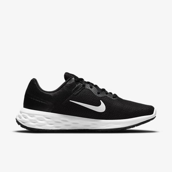 Nike Revolution 6 Next Nature Straßen Laufschuhe Herren Schwarz Grau Weiß | NK926REA