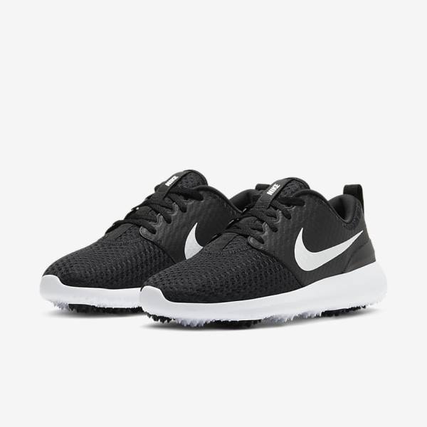 Nike Roshe G Golfschuhe Damen Schwarz Weiß Metal Weiß | NK582WDP