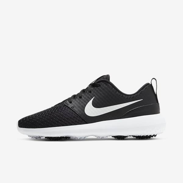 Nike Roshe G Golfschuhe Damen Schwarz Weiß Metal Weiß | NK582WDP