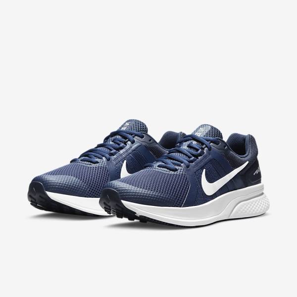 Nike Run Swift 2 Straßen Laufschuhe Herren Navy Schwarz Weiß | NK375XWQ