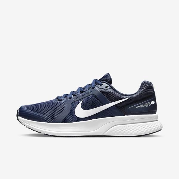 Nike Run Swift 2 Straßen Laufschuhe Herren Navy Schwarz Weiß | NK375XWQ