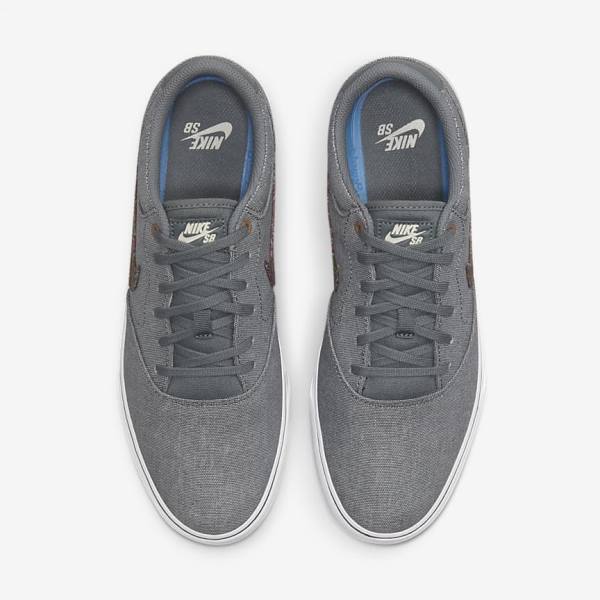 Nike SB Chron 2 Canvas Premium Skate Shoes Herren Grau Weiß | NK345FCK